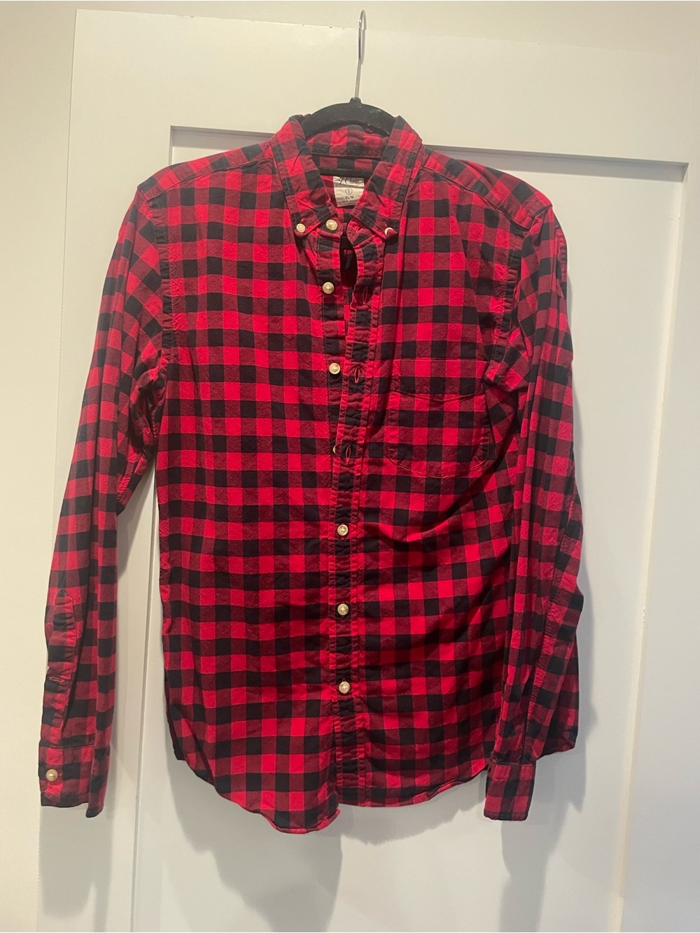 J. Crew Slim Red & Navy Buffalo Plaid Shirt